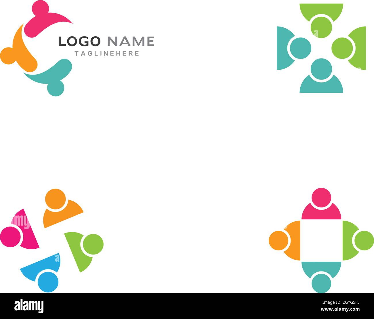 Adoption and community care Logo template vector icon Stock Vector