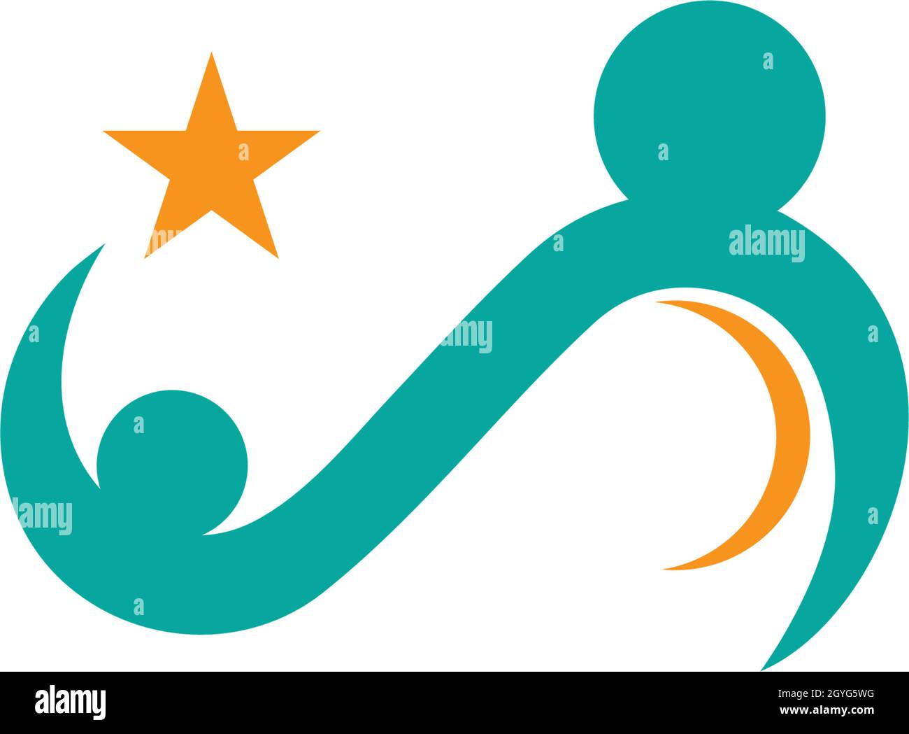 Adoption and community care Logo template vector icon Stock Vector