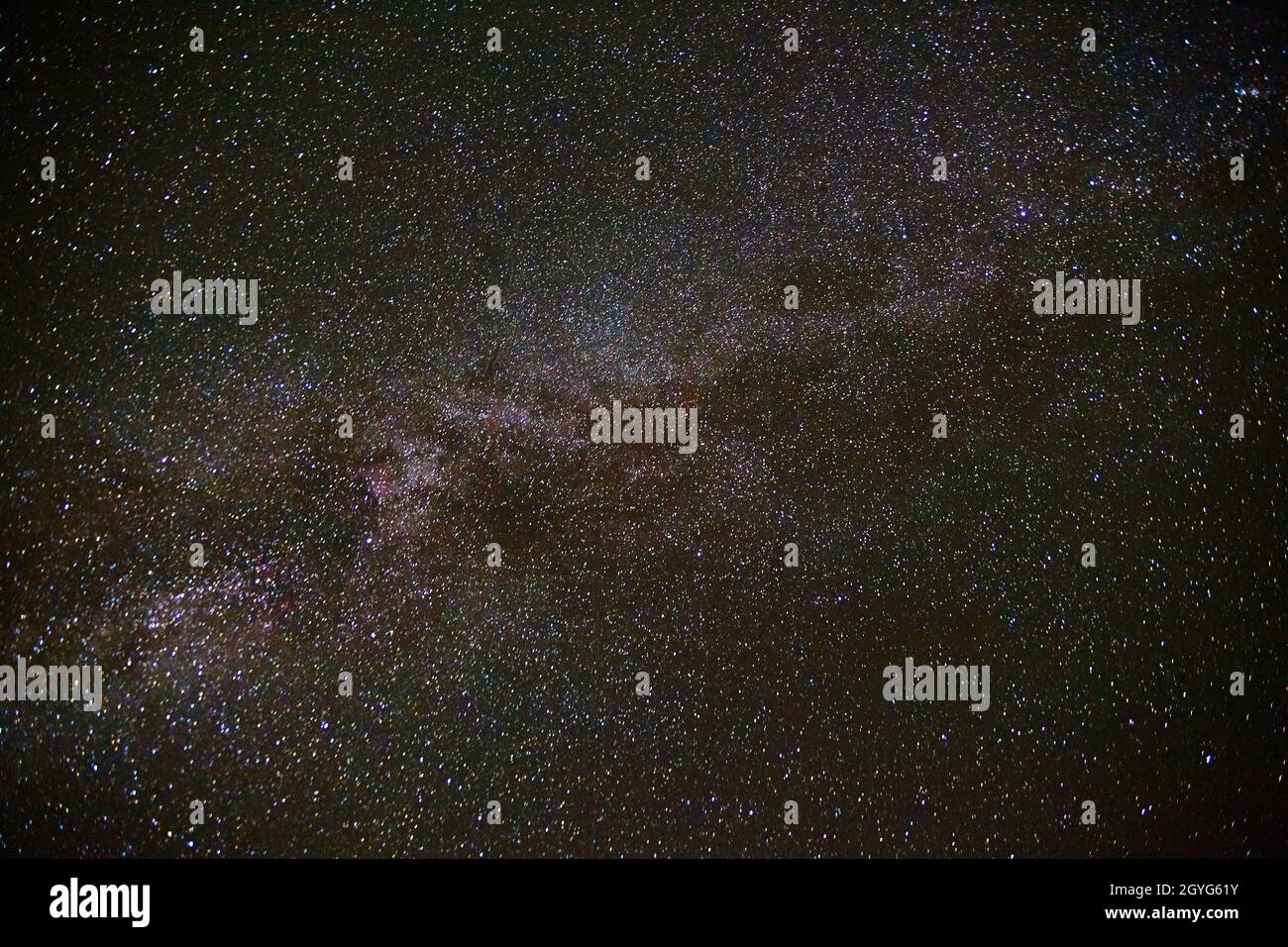 Starry night sky with milky way scar Stock Photo - Alamy