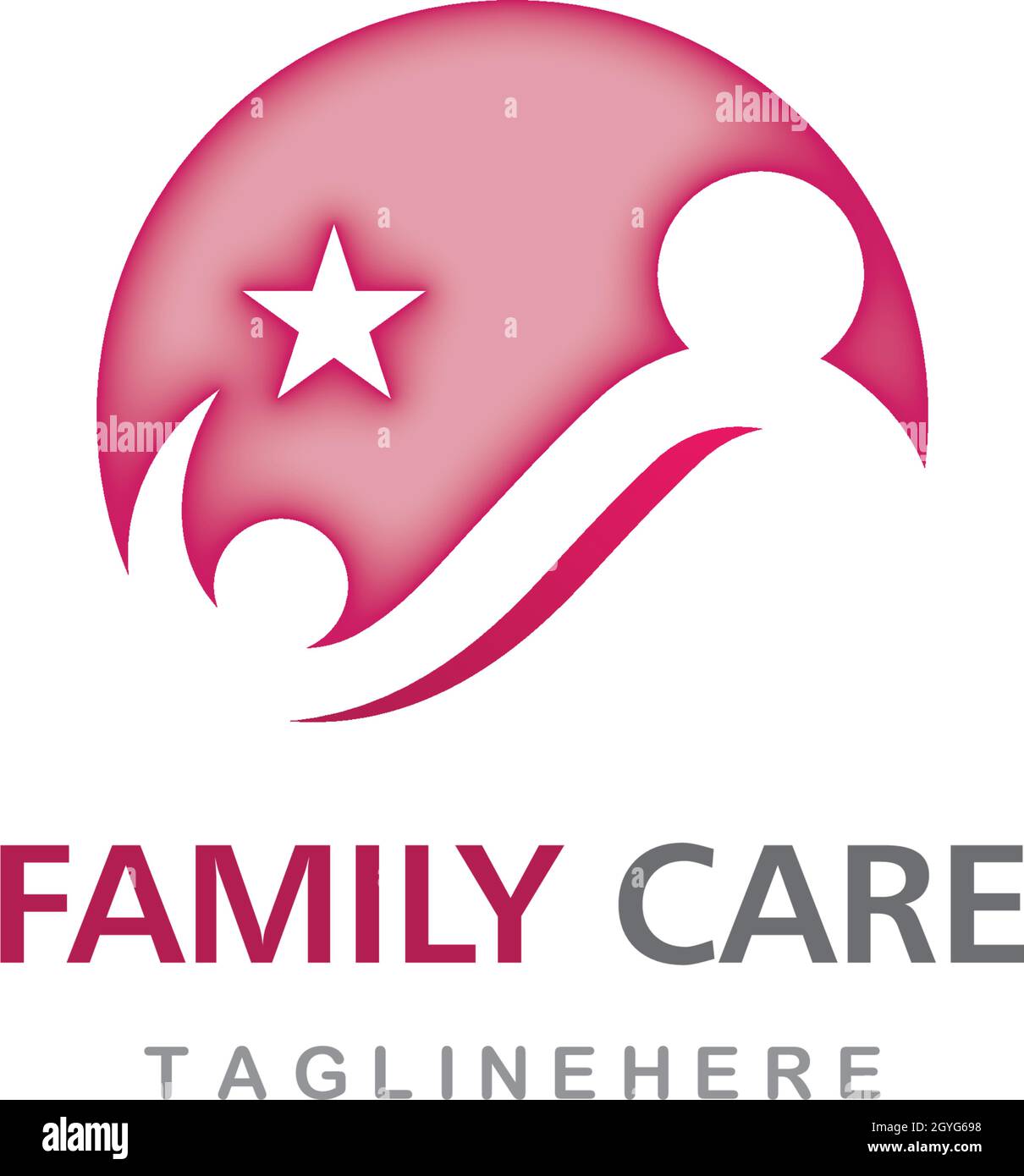 Adoption and community care Logo template vector icon Stock Vector