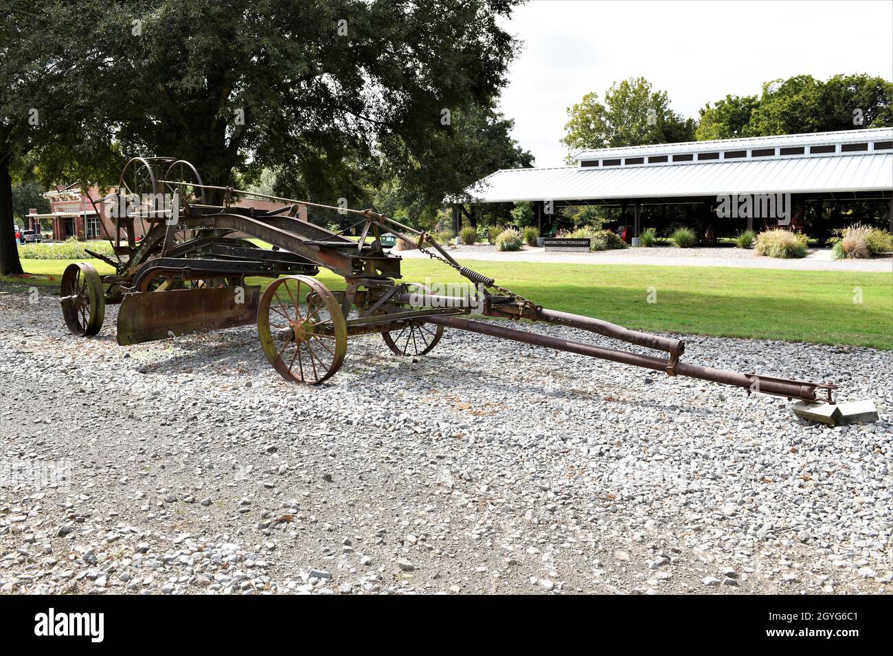 A horse drawn road grader Stock Photo - Alamy