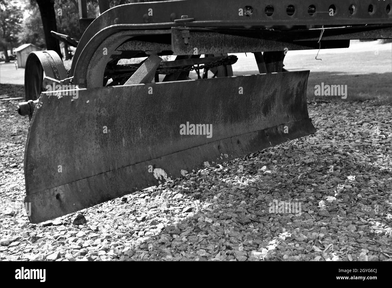 A horse drawn road grader Stock Photo - Alamy