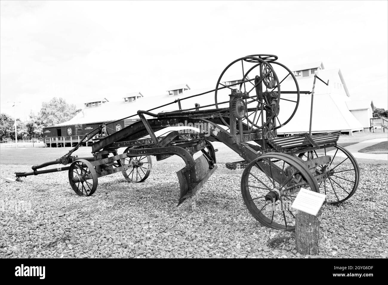 A horse drawn road grader Stock Photo - Alamy