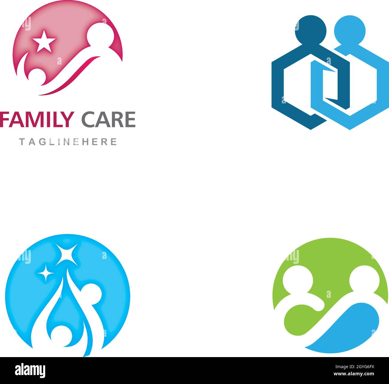 Adoption and community care Logo template vector icon Stock Vector