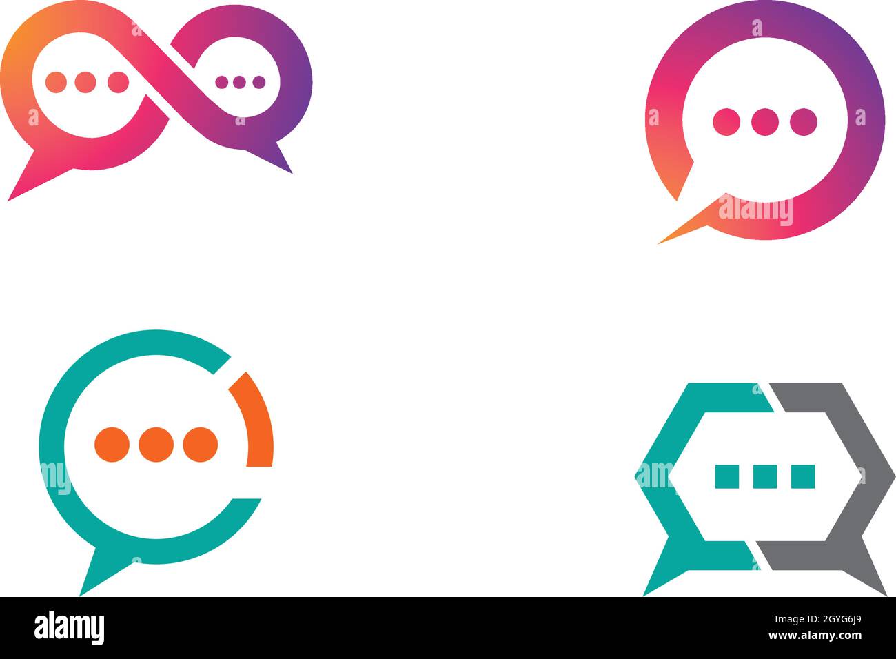 Speech bubble icon Logo template vector illustration Stock Vector Image ...