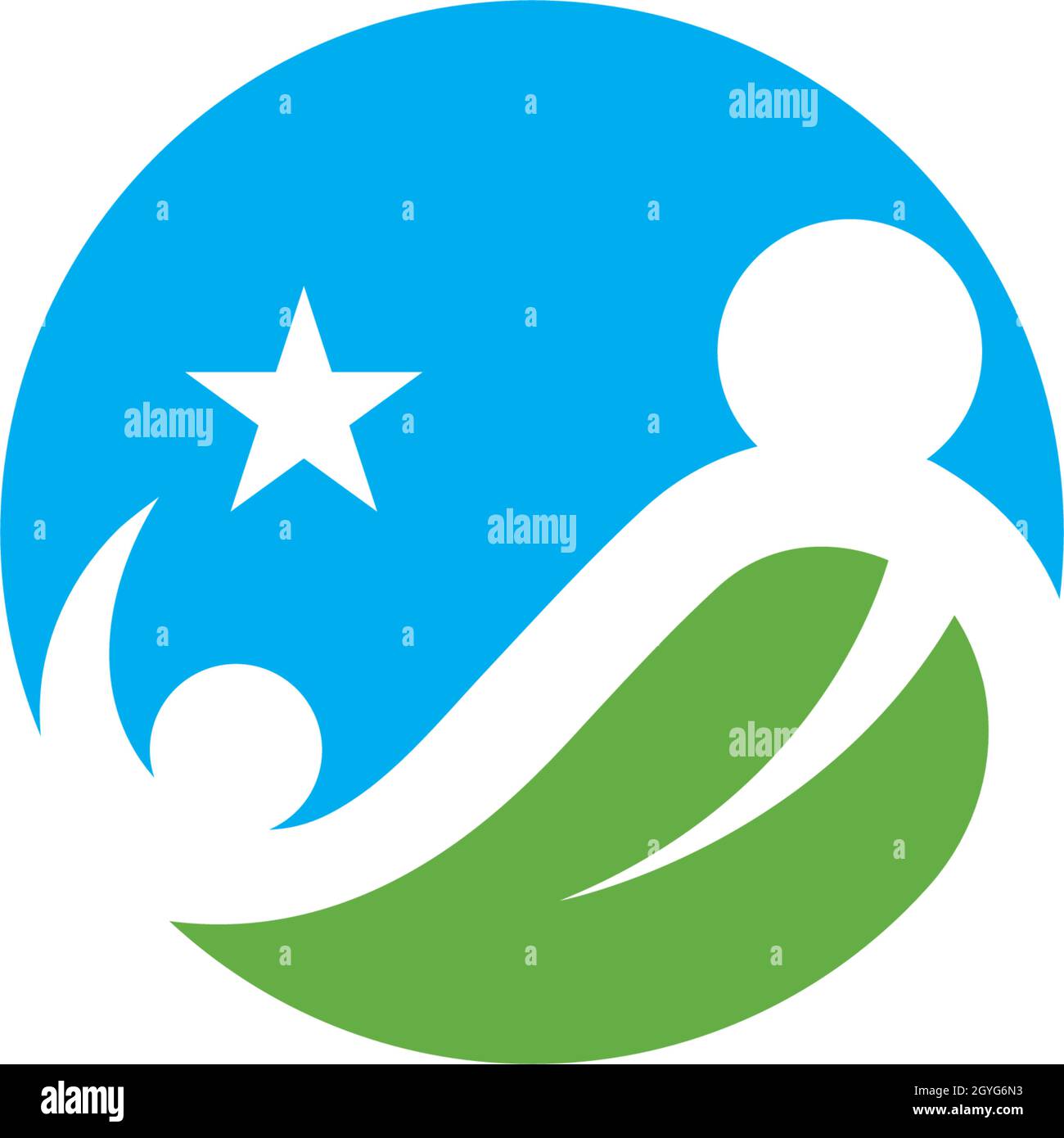 Adoption and community care Logo template vector icon Stock Vector