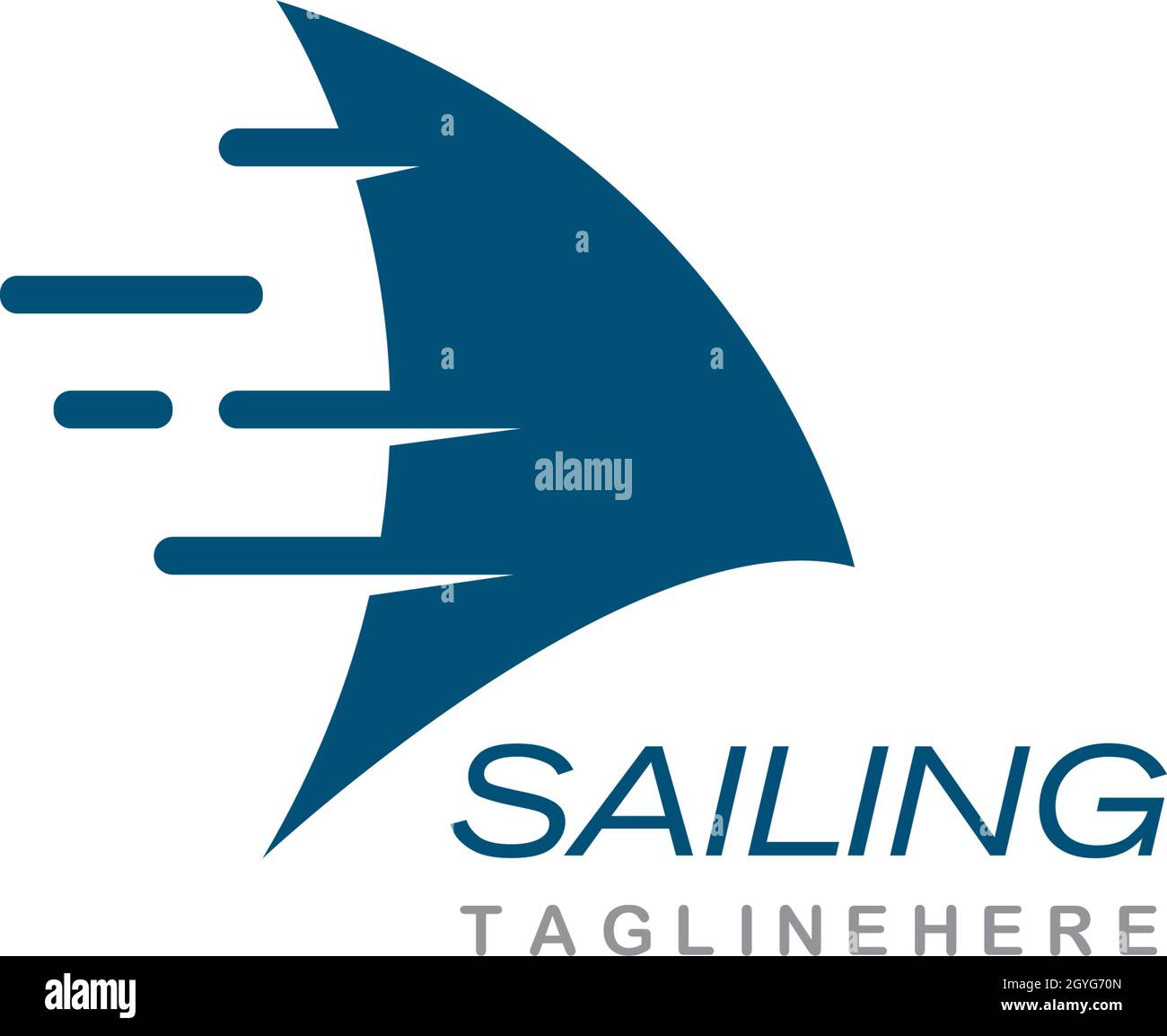 Sailing boat logo Template vector Stock Vector