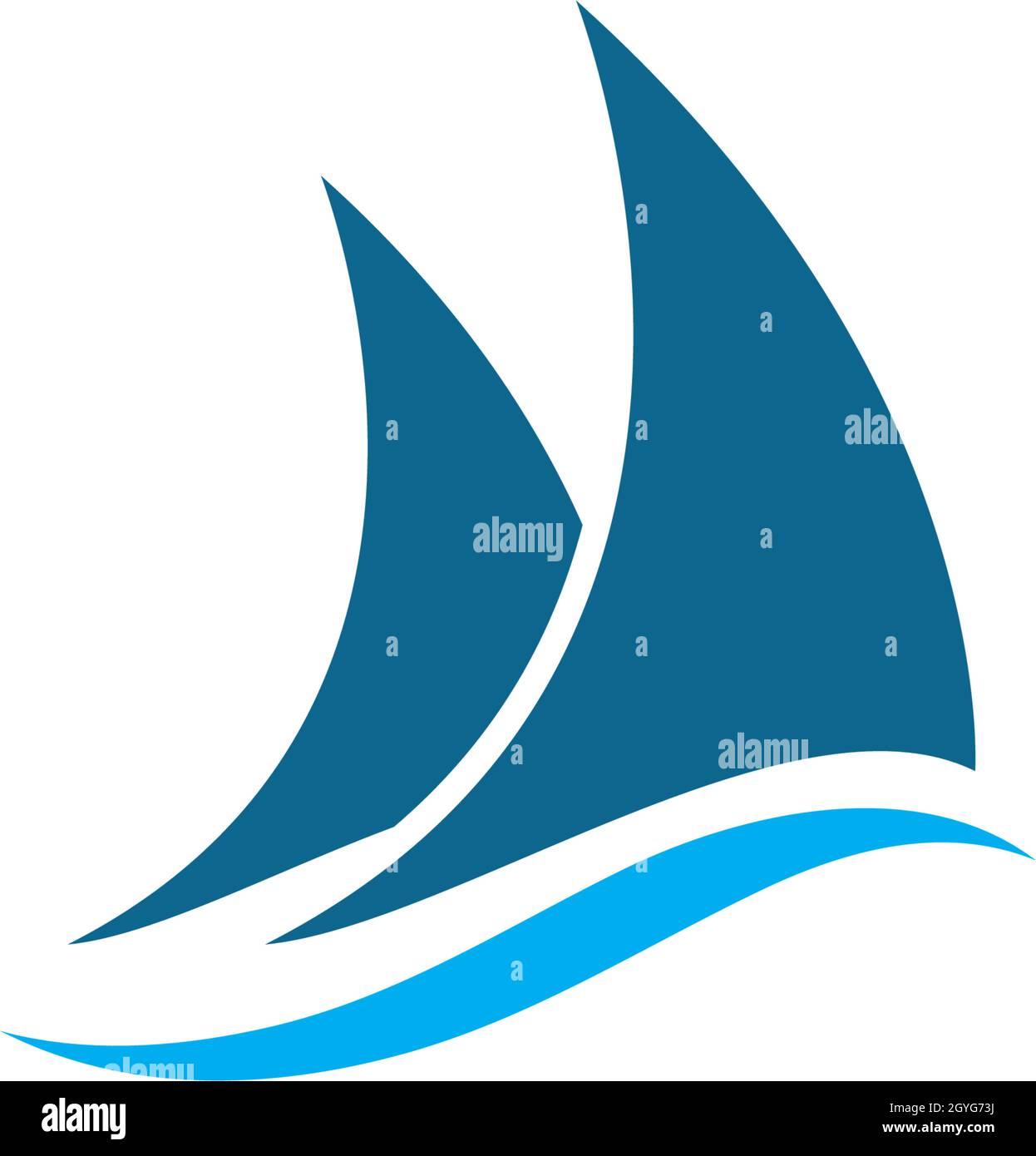 Sailing boat logo Template vector Stock Vector