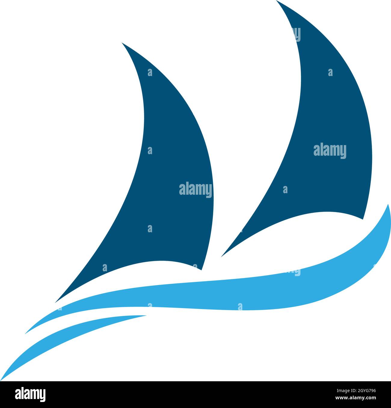 Sailing boat logo Template vector Stock Vector