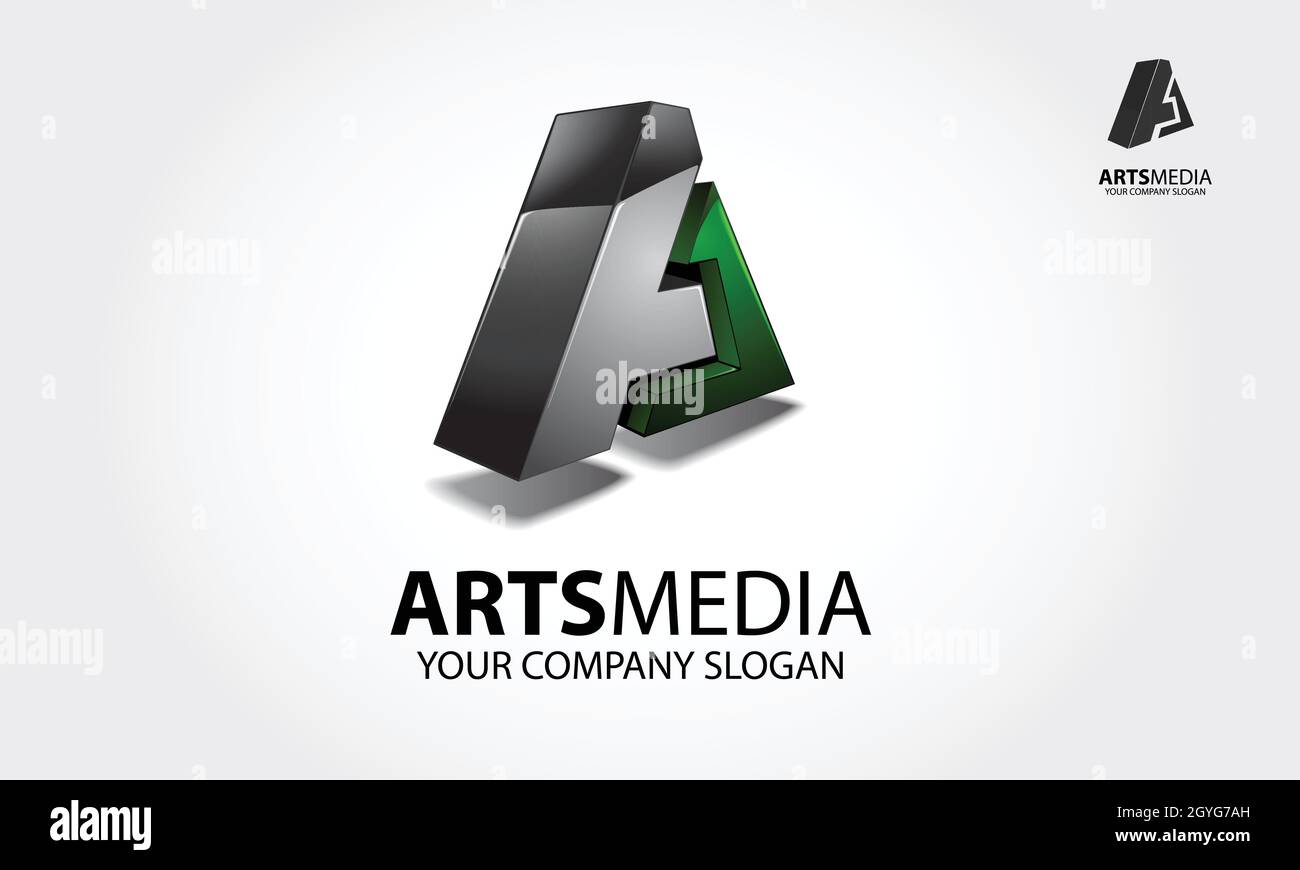 Art Media Vector Logo. This letter of A or it's an initial logo, it's a