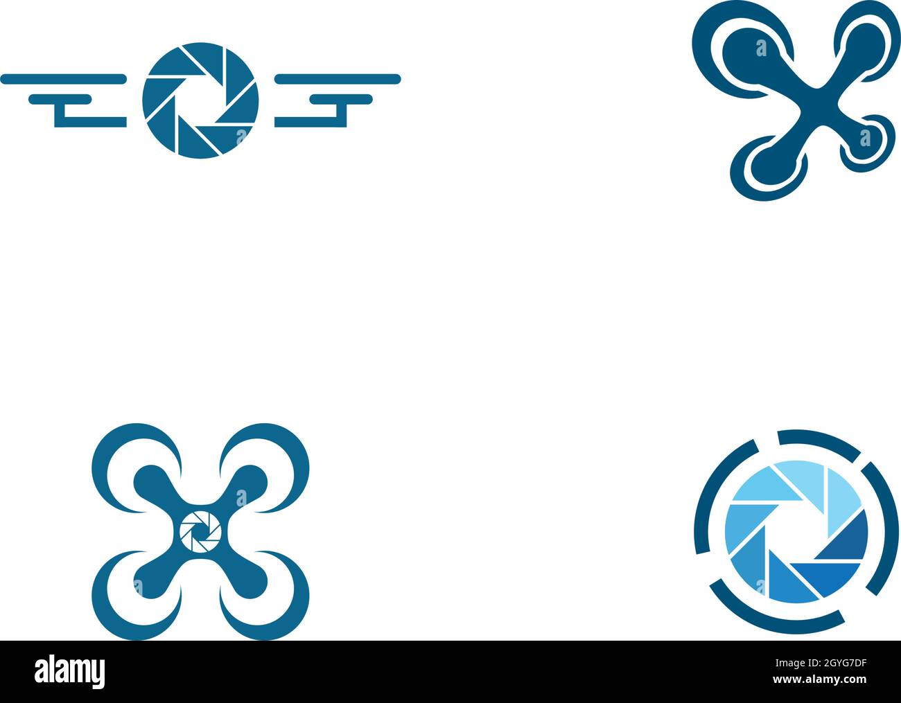 Drone logo vector template Stock Vector