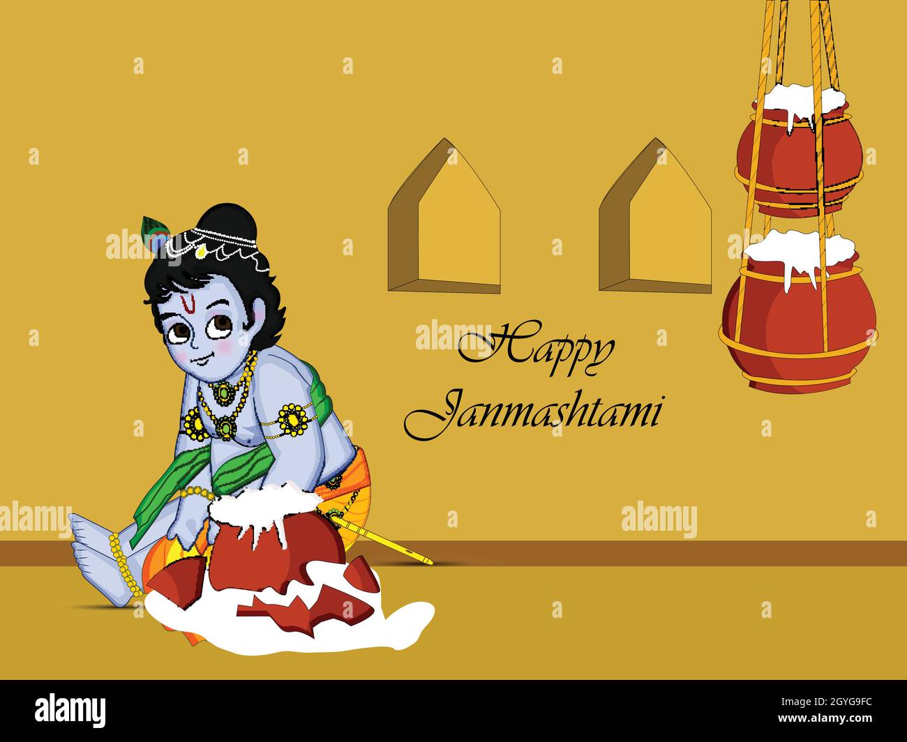 Hindu festival Janmashtami Stock Vector Image & Art Alamy
