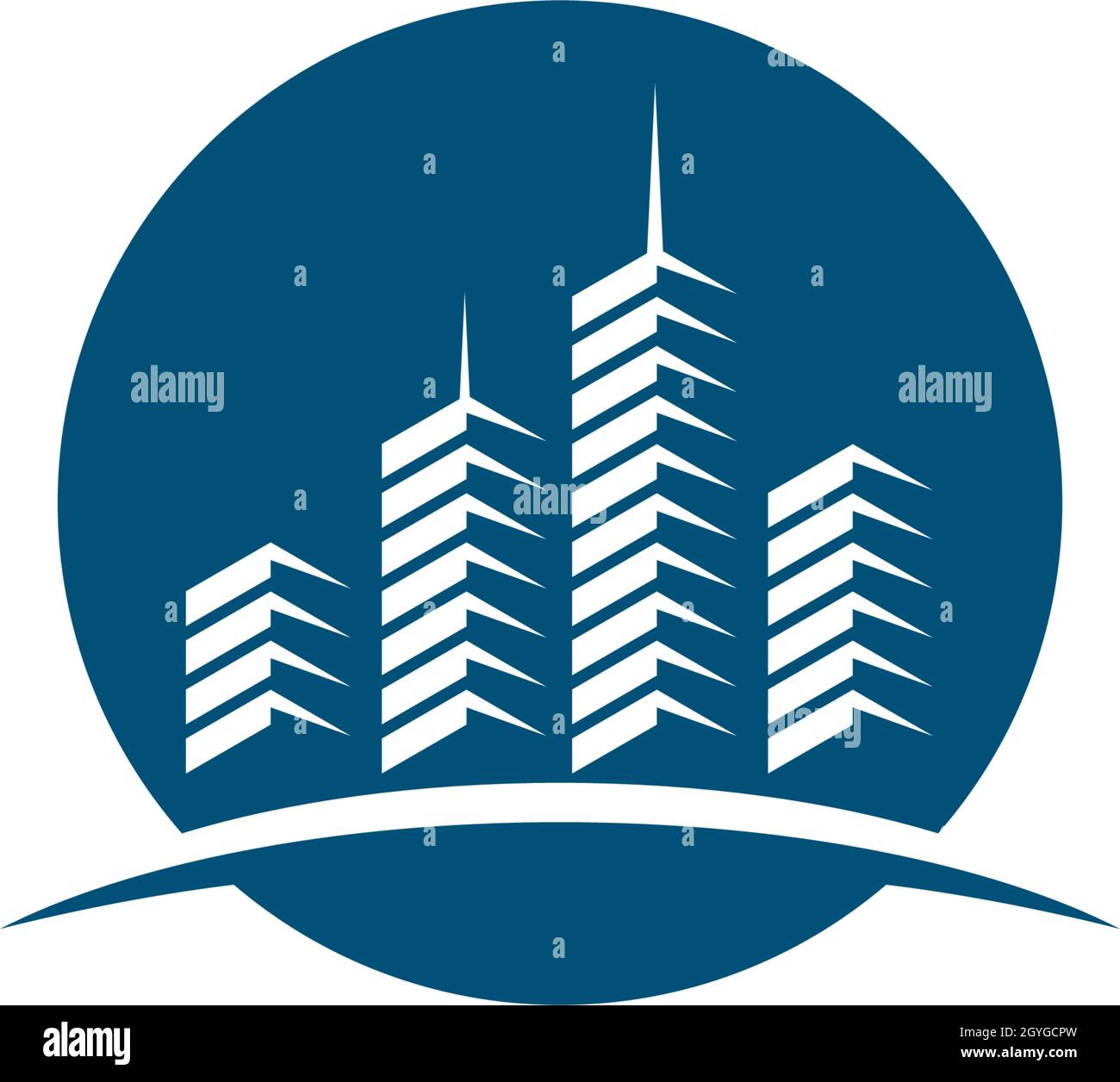 city silhouette logo vector template Stock Vector