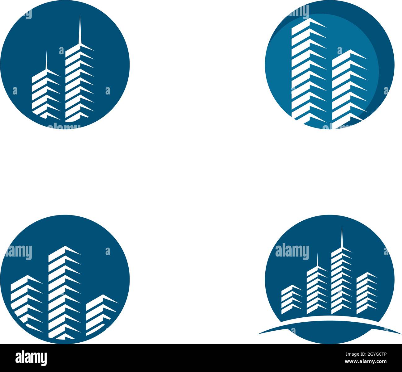 city silhouette logo vector template Stock Vector
