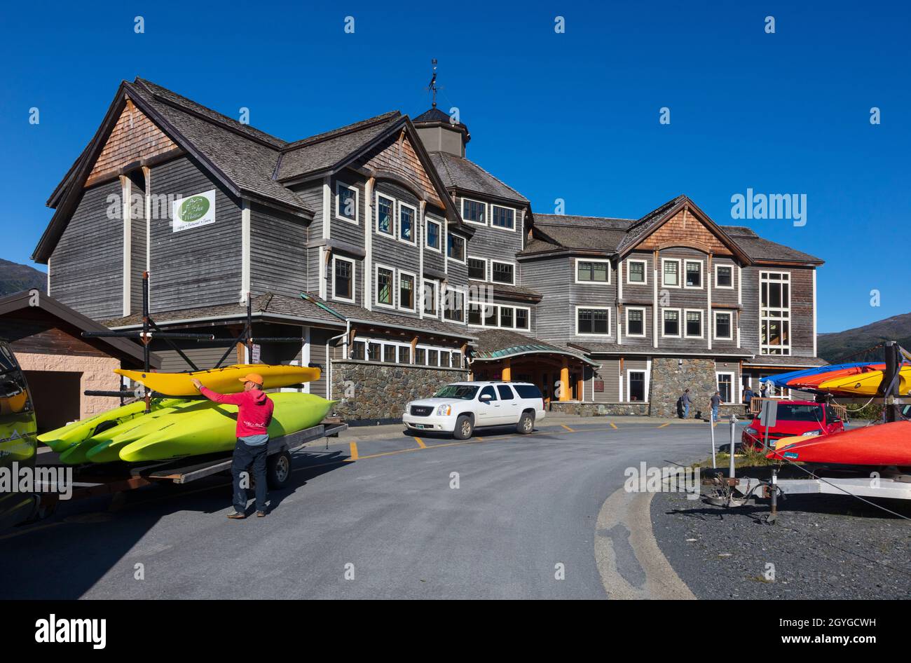 Alyeska Resort & Hotel Alyeska is a ski area in GIRDWOOD, ALASKA. Stock Photo