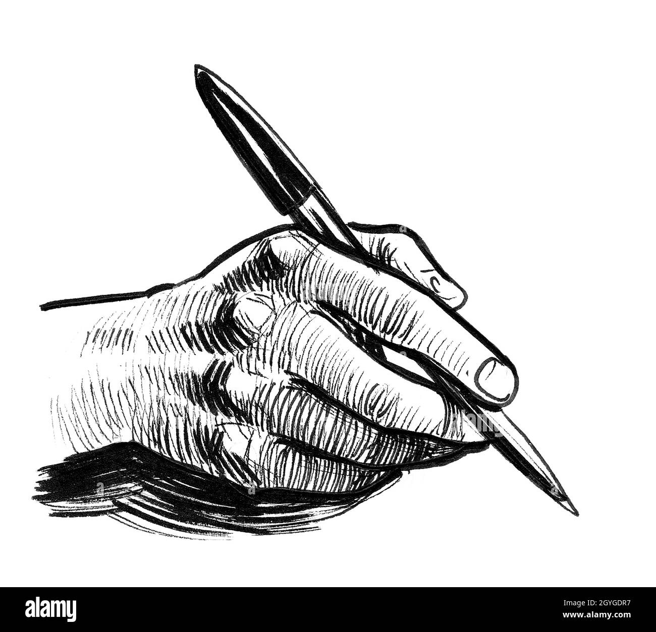 Writing Hand Drawing