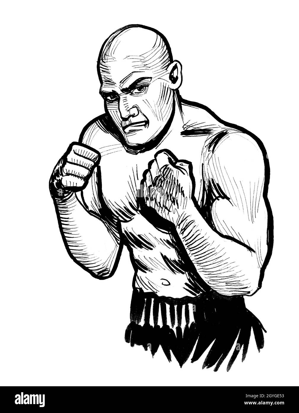 boxing drawing art