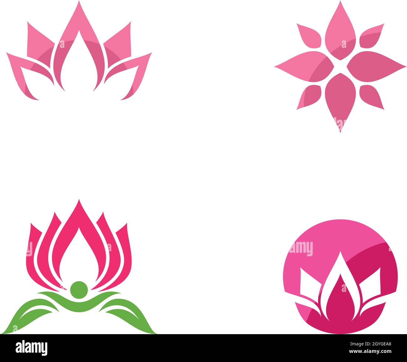 Beauty Vector Lotus flowers logo Template Stock Vector Image & Art - Alamy