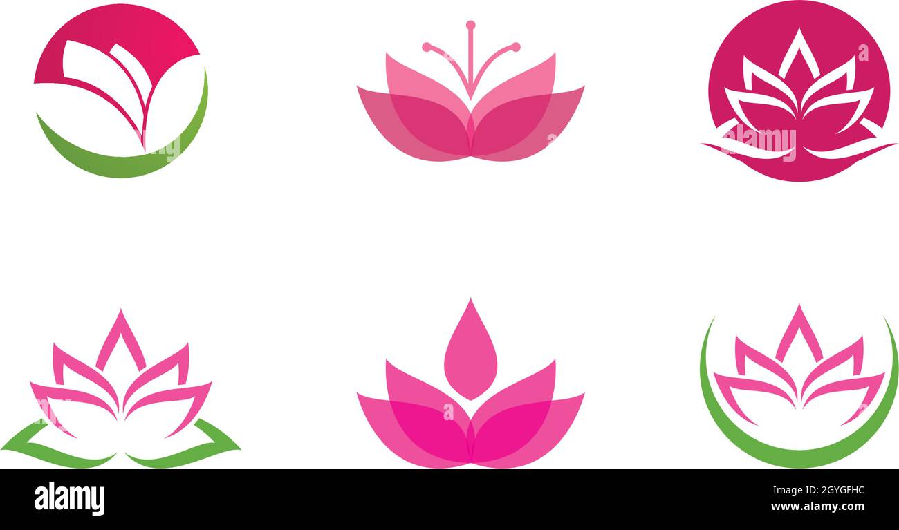 Lotus flowers logo Template icon Stock Vector Image & Art - Alamy