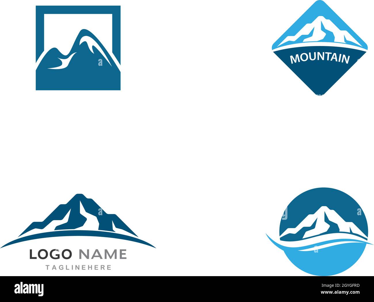 Mountains Logo Template Stock Vector Image & Art - Alamy