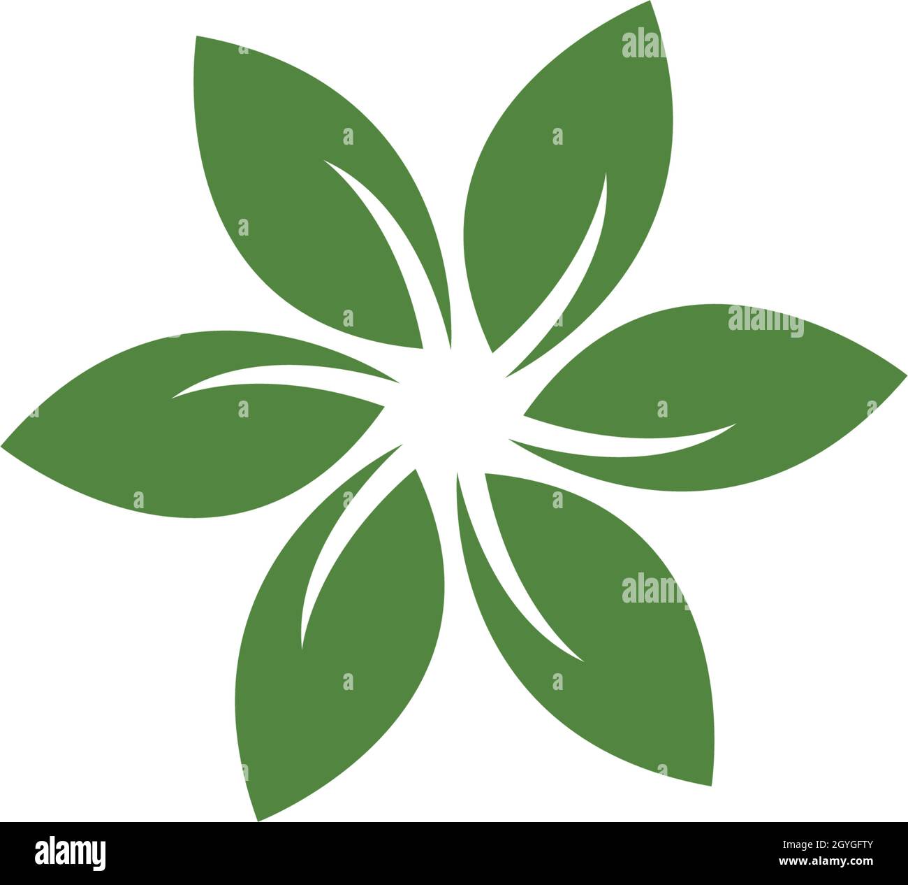 green leaf ecology logo vector template Stock Vector