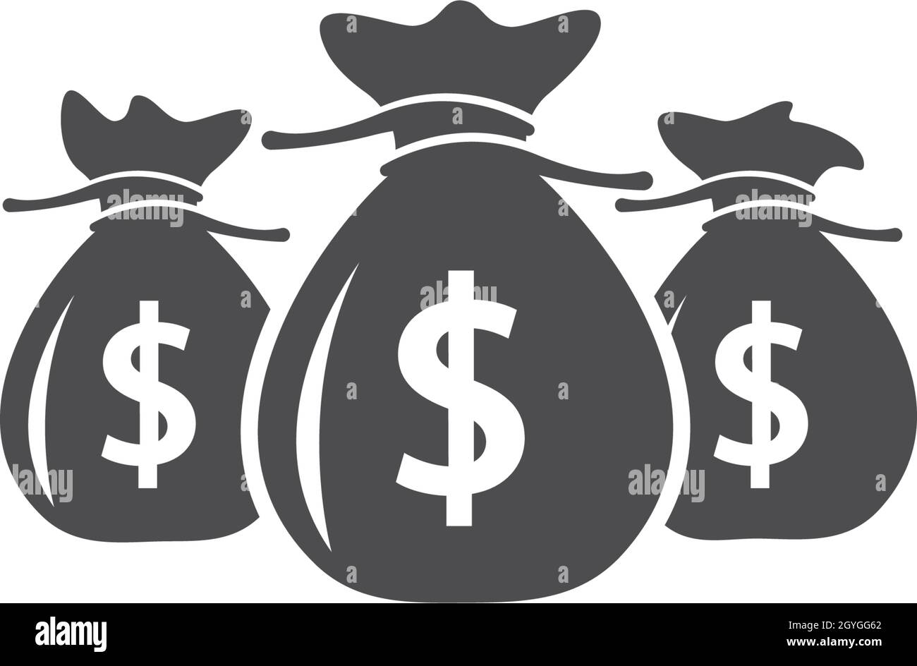 Money bag icon vector template Stock Vector