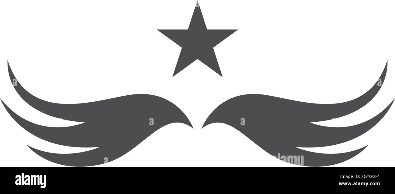 Falcon wing Eagle Bird Logo Template vector icon Stock Vector Image ...