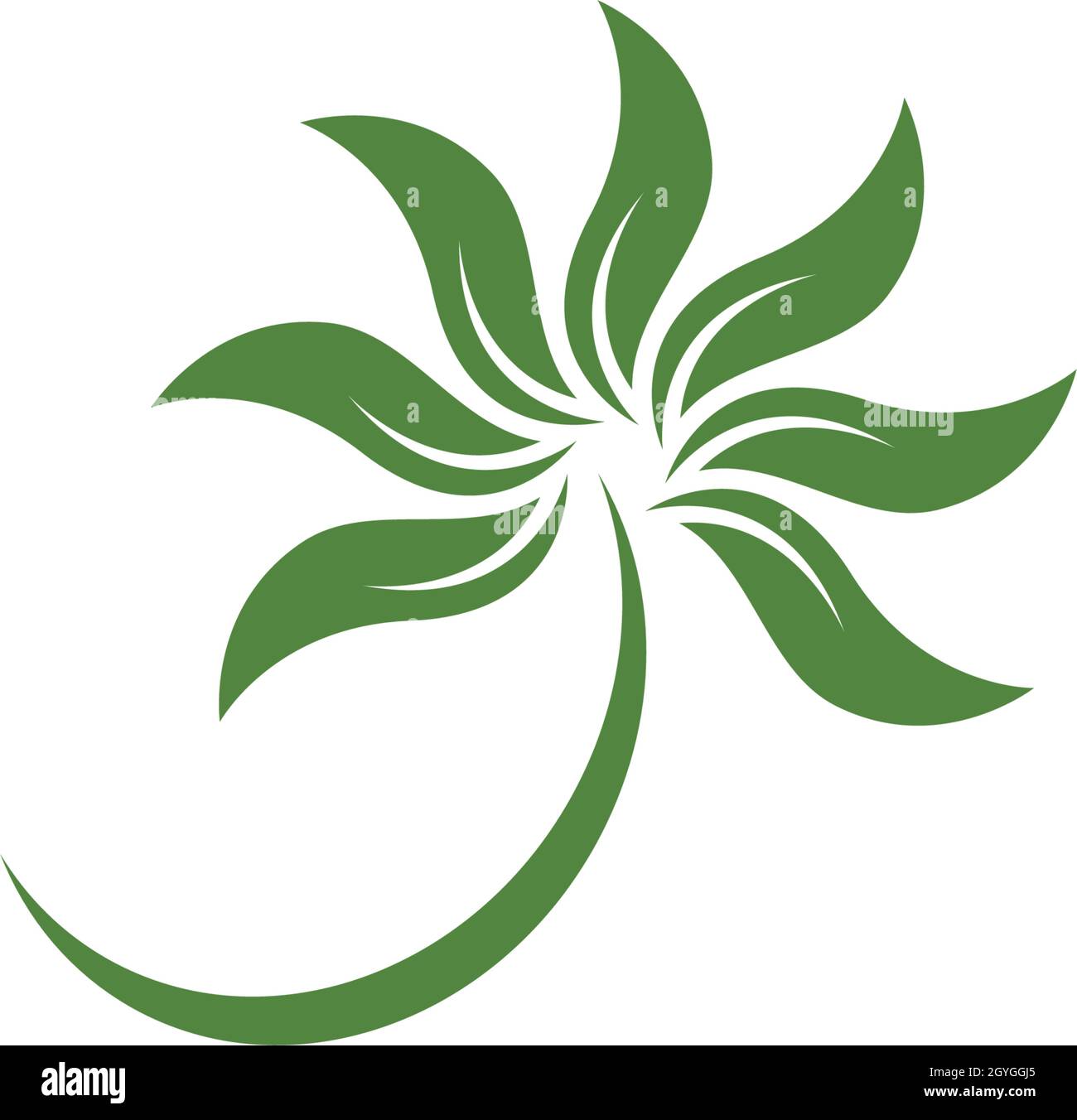 Eco Tree Leaf Logo Template Stock Vector Image & Art - Alamy