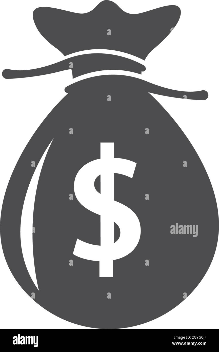 Money bag icon vector template Stock Vector