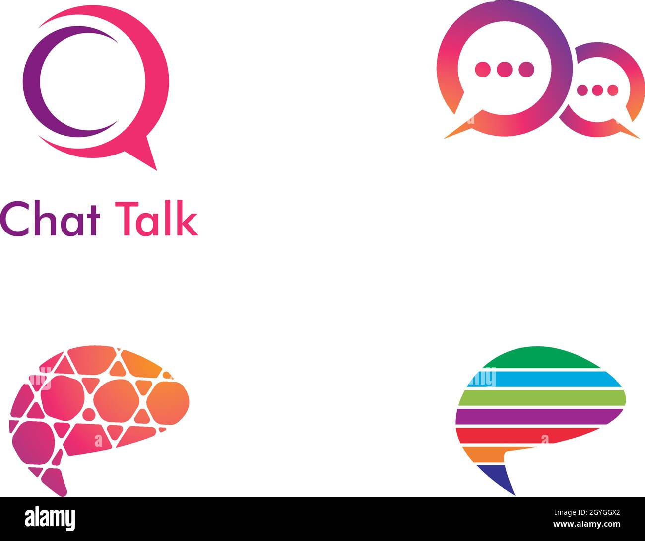 Speech bubble logo template Stock Vector