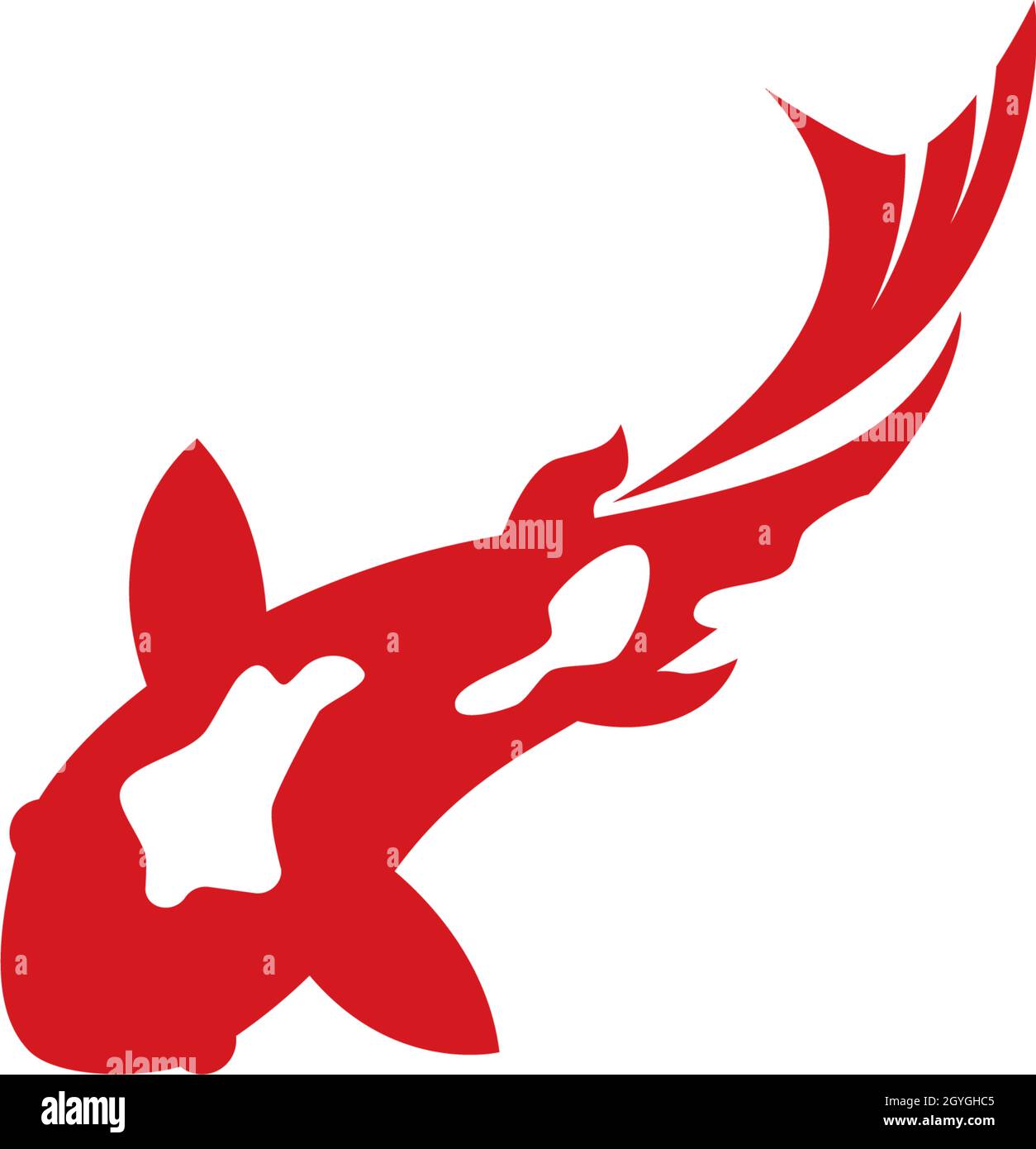 Koi fish logo vector template Stock Vector