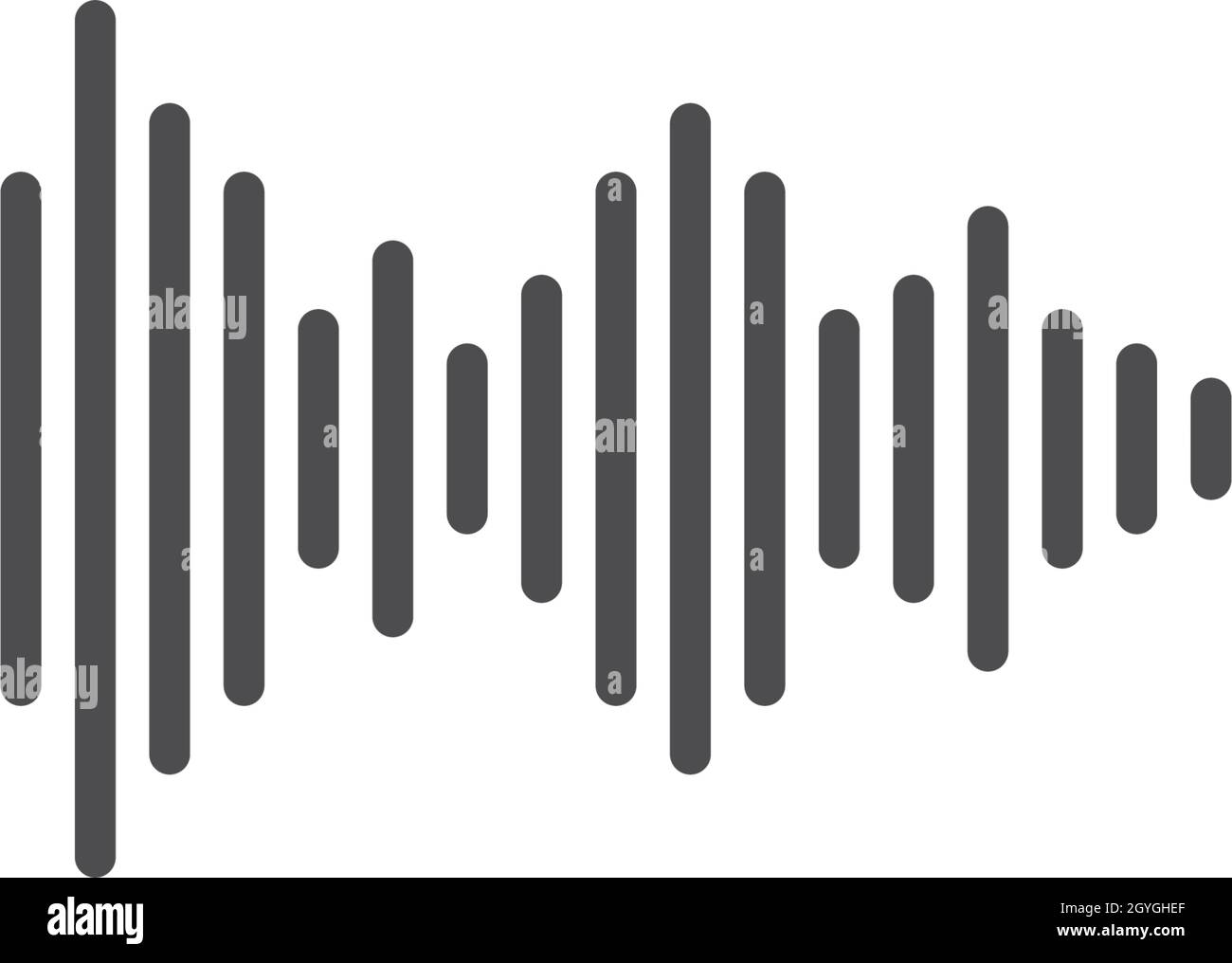 sound wave music logo vector icon template Stock Vector