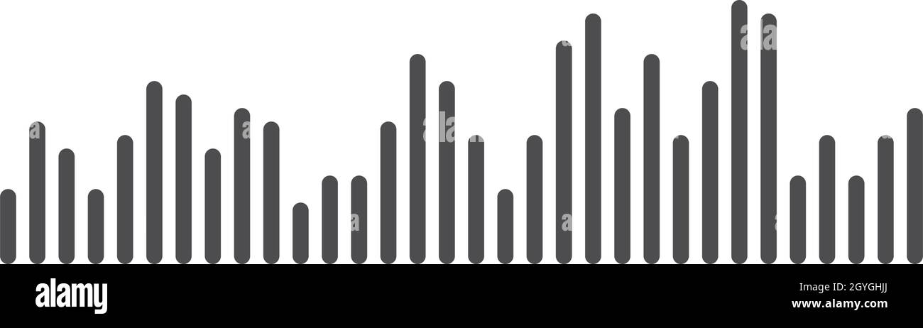 sound wave music logo vector icon template Stock Vector