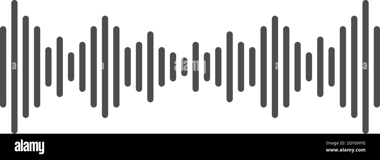 sound wave music logo vector icon template Stock Vector