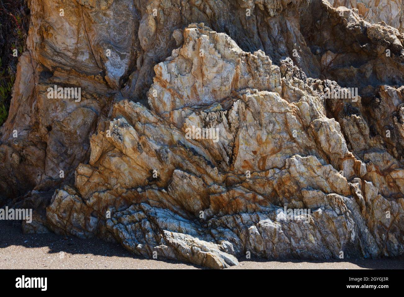 Rock formation at SAN SIMEON STATE PARK near Cambria California. Stock Photo