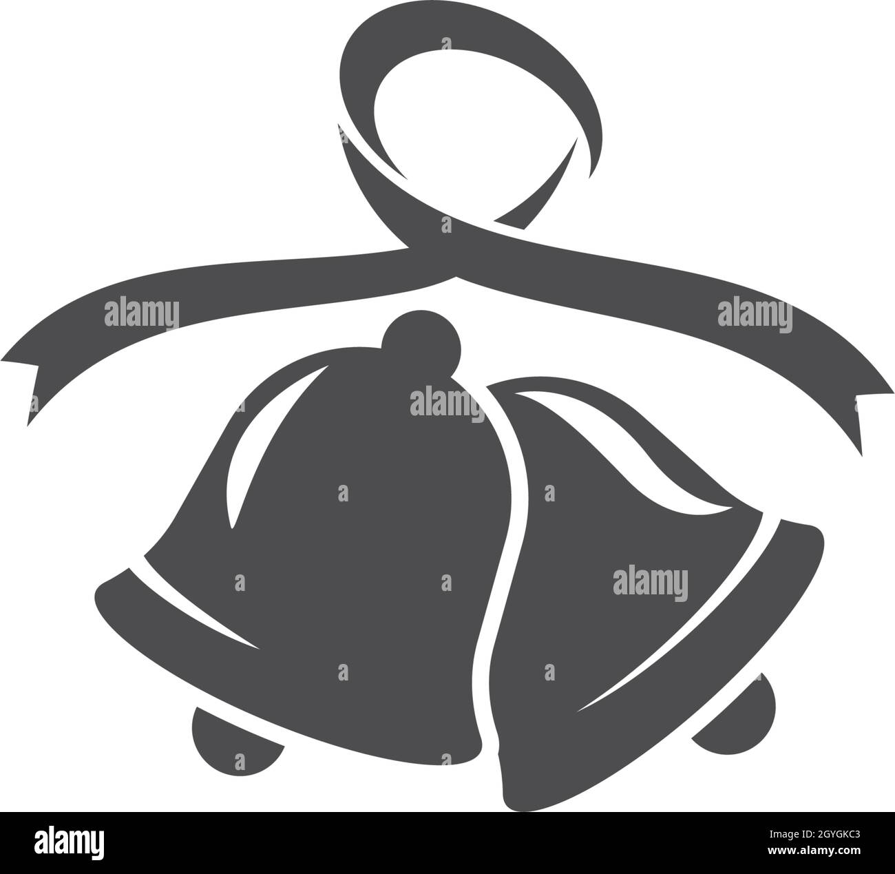 Christmas bell icon template Stock Vector