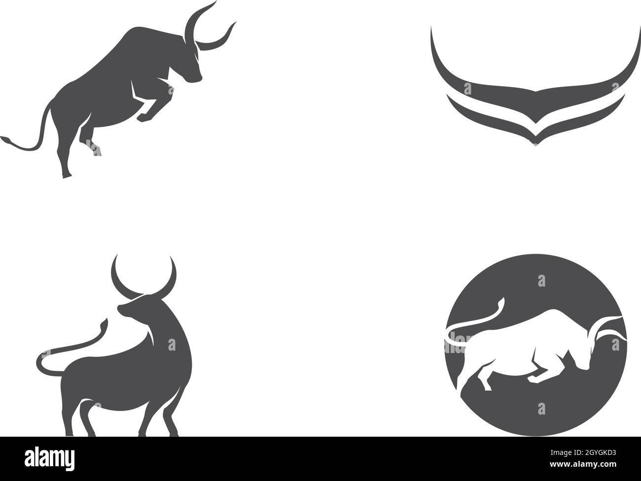 Red Bull Taurus Logo Template vector Stock Vector