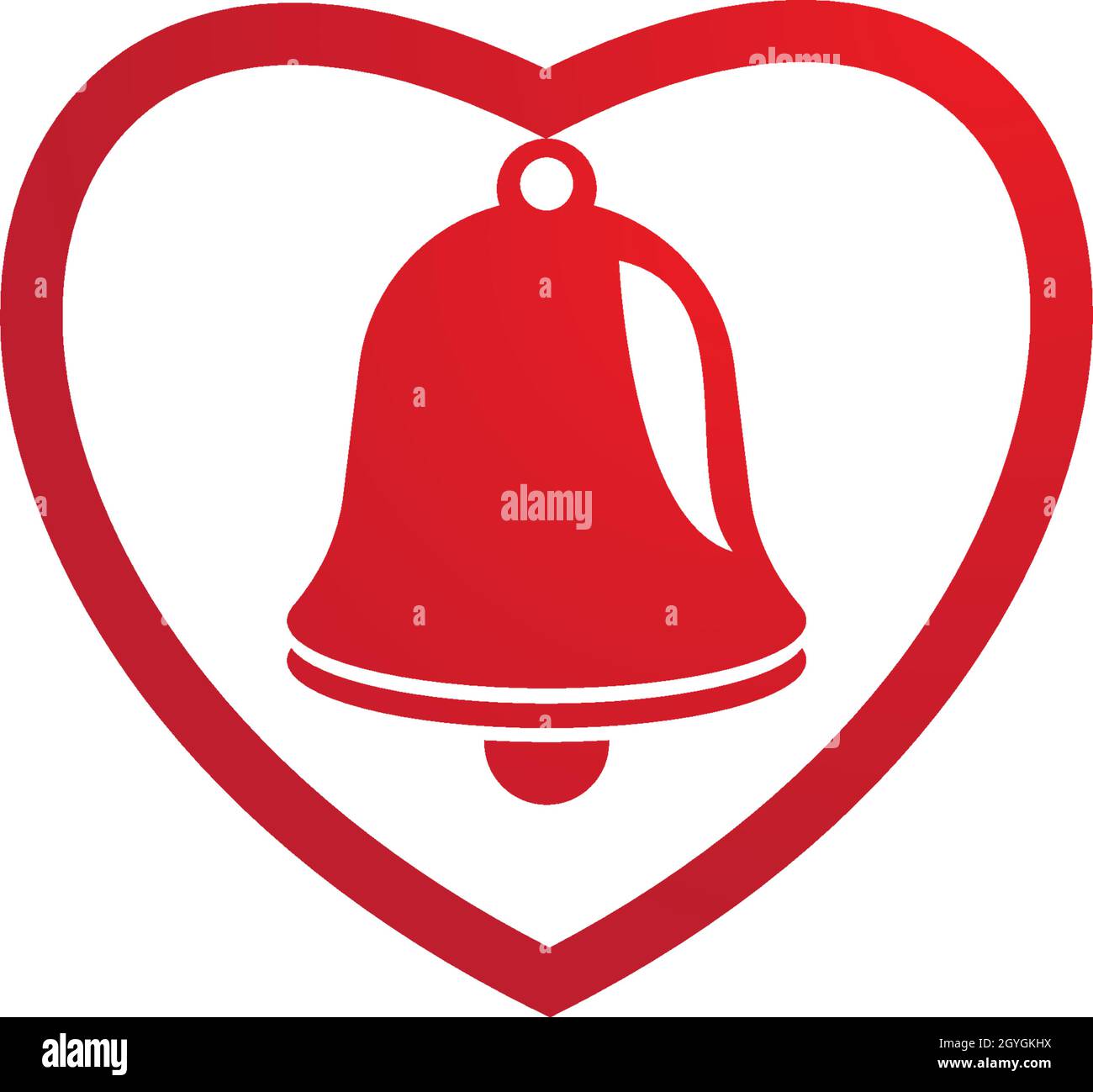 Christmas bell icon template Stock Vector