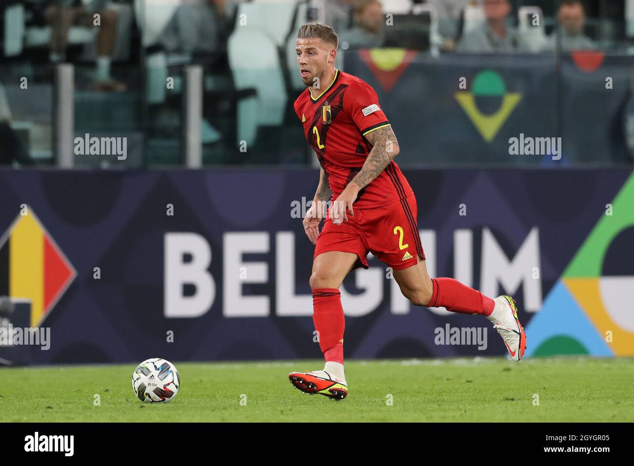 Turin, Italy, 7th October 2021. Toby Alderweireld of Belgium during the UEFA Nations League match at Juventus Stadium, Turin. Picture credit should read: Jonathan Moscrop / Sportimage Stock Photo