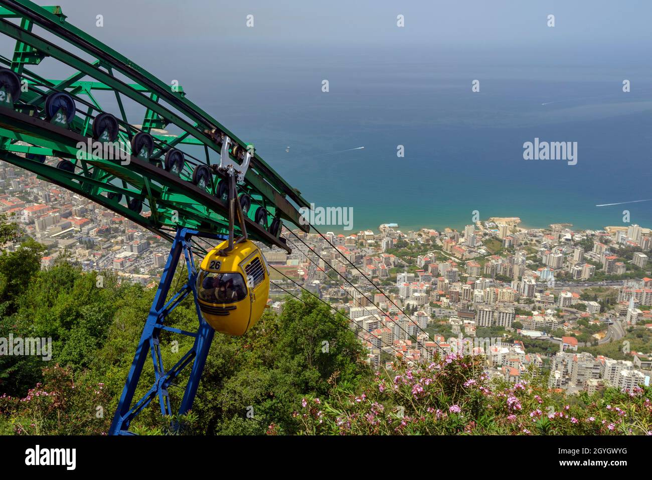 LEBANON MOUNT LEBANON HARISSA TELEPHERIQUE DE JOUNIEH Stock Photo LEBANON MOUNT LEBANON HARISSA TELEPHERIQUE DE JOUNIEH Stock Photo