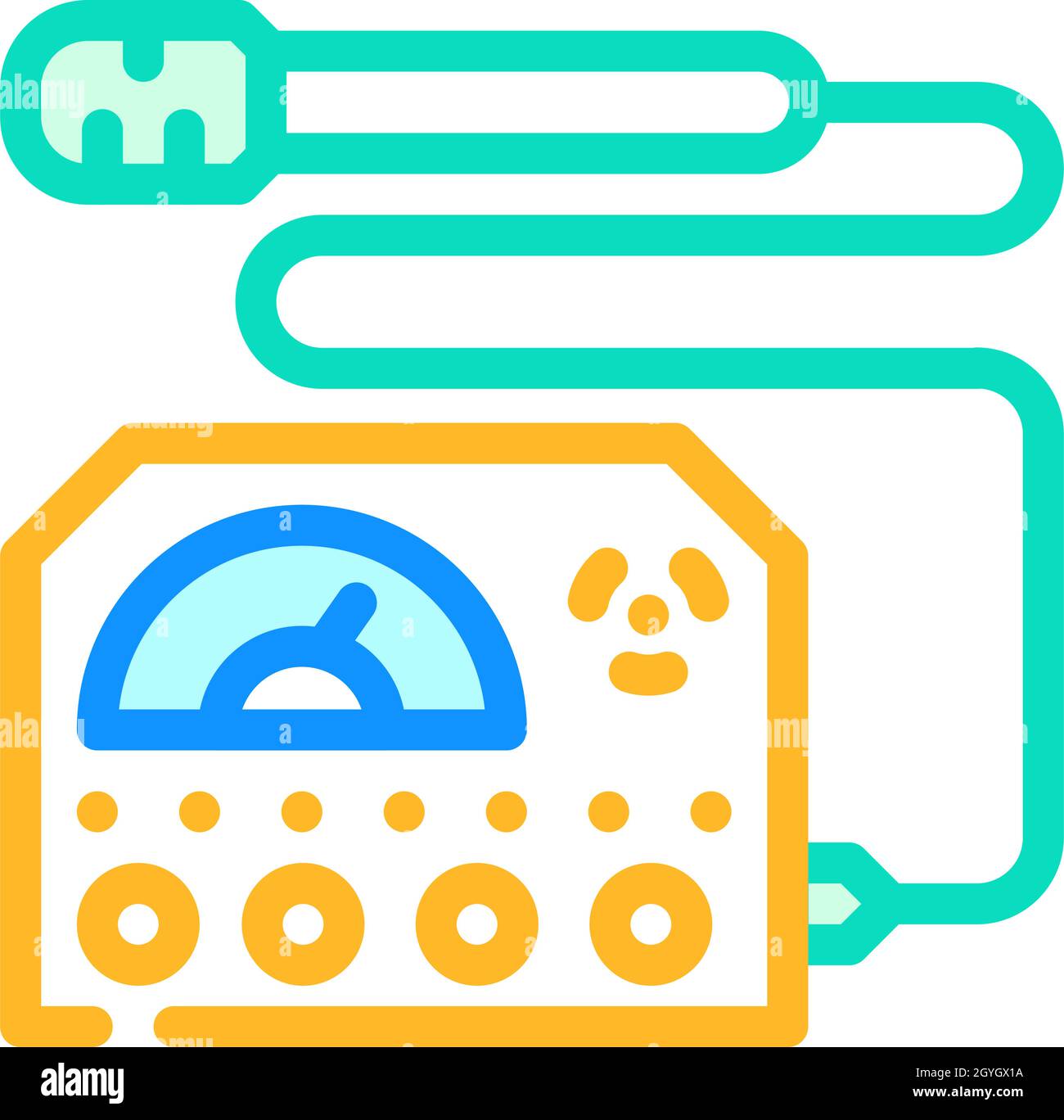 wave meter color icon vector illustration Stock Vector