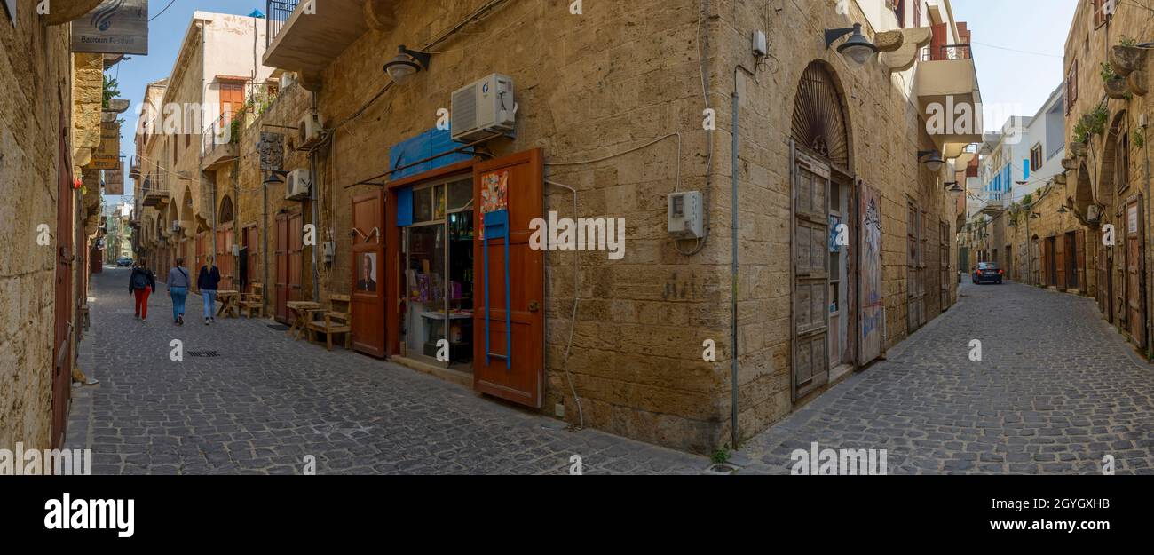 LEBANON, NORTH LEBANON, BATROUN, OLD SOUK OF BATROUN Stock Photo