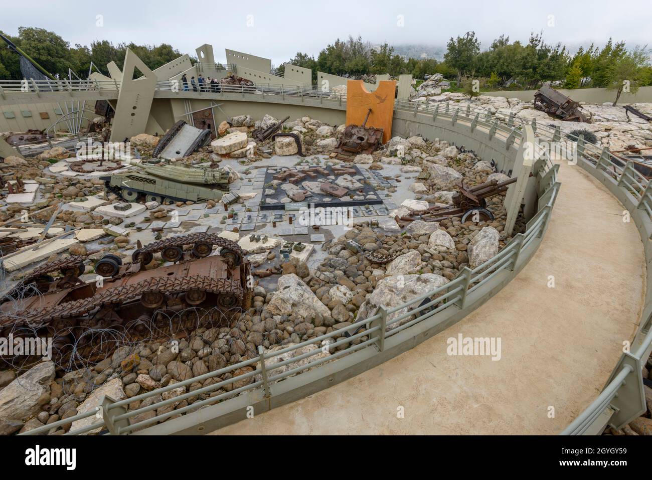 LEBANON, NABATIEH, MLEETA, MLEETA RESISTANCE TOURIST LANDMARK Stock