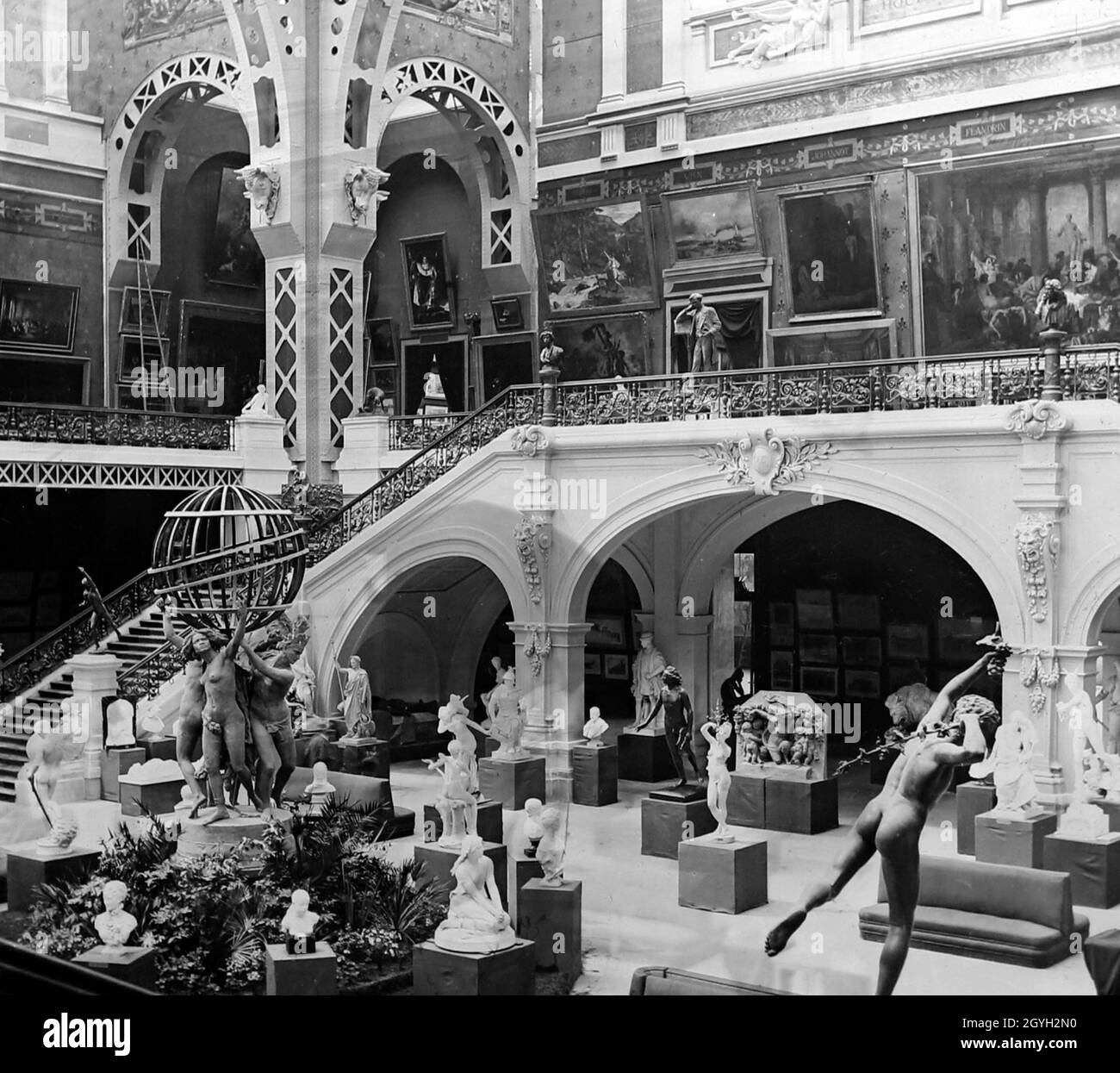 Fine Art Court, Exposition Universelle, Paris, 1889 Stock Photo