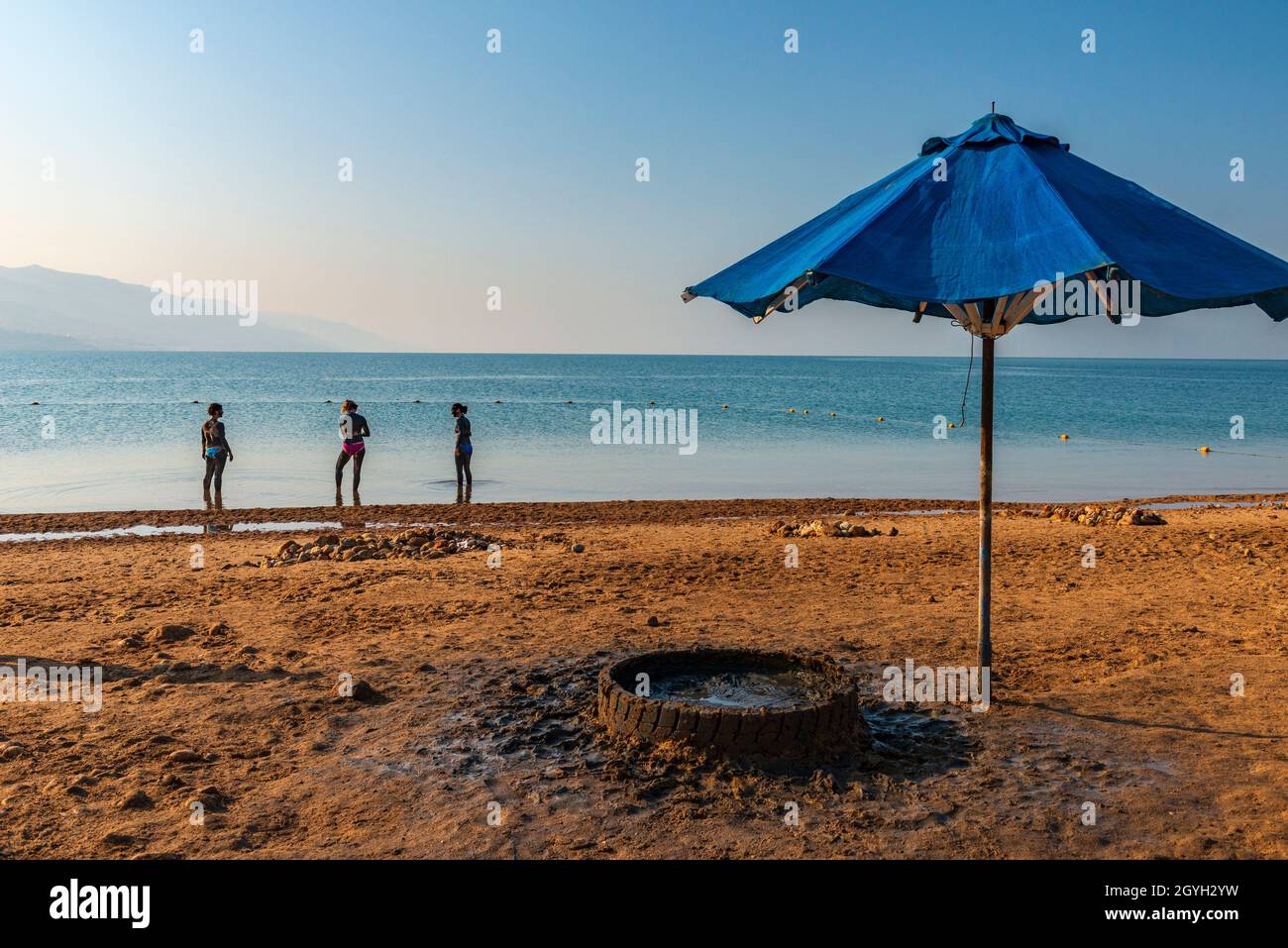JORDAN, BALQA, DEAD SEA MUD BATH Stock Photo - Alamy