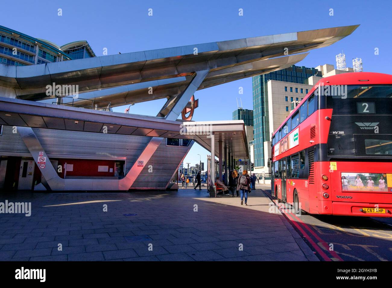 Vauxhall bus station, London, UK. Stock Photo
