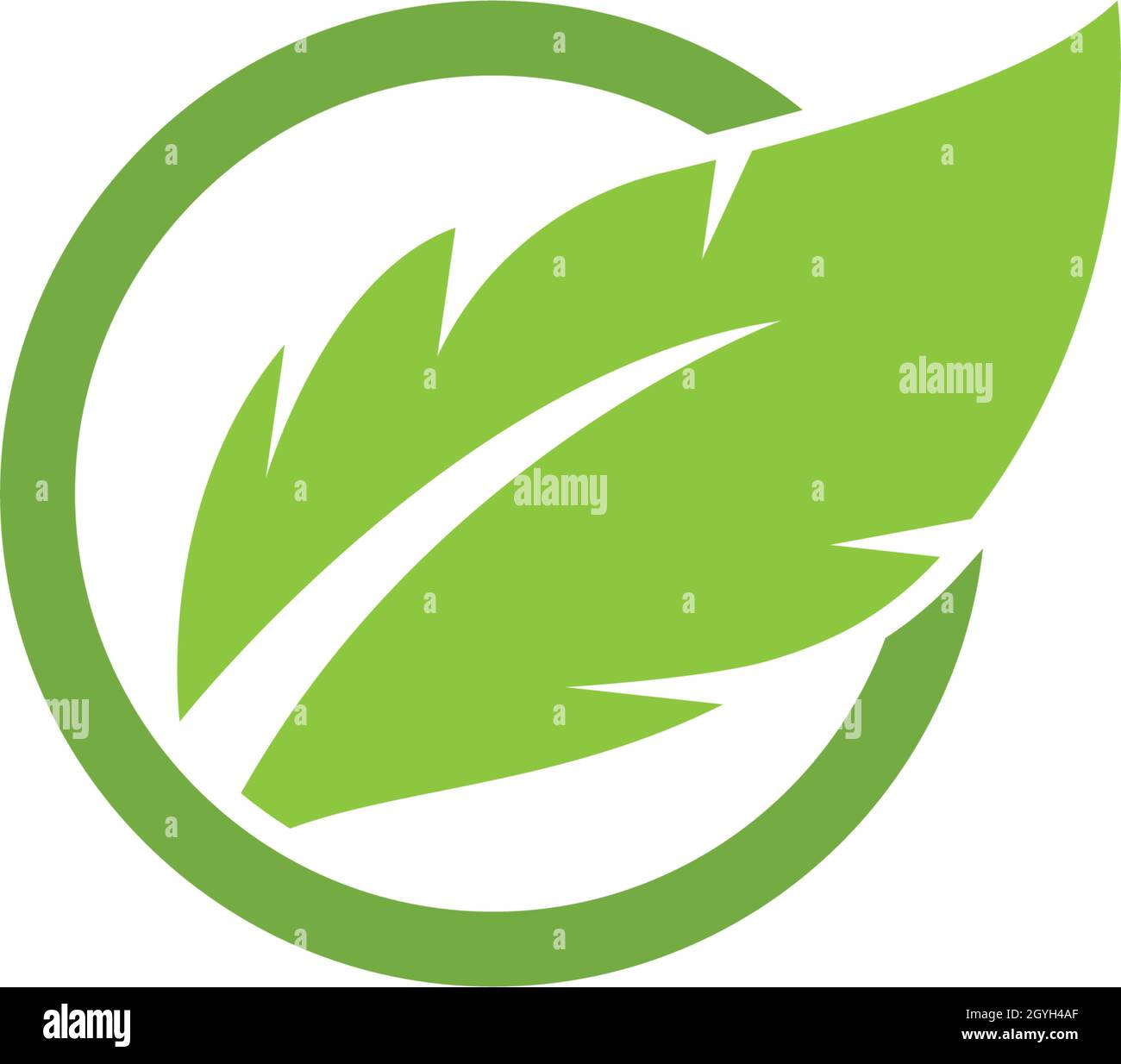 Logos of green leaf ecology nature element vector Stock Vector Image ...