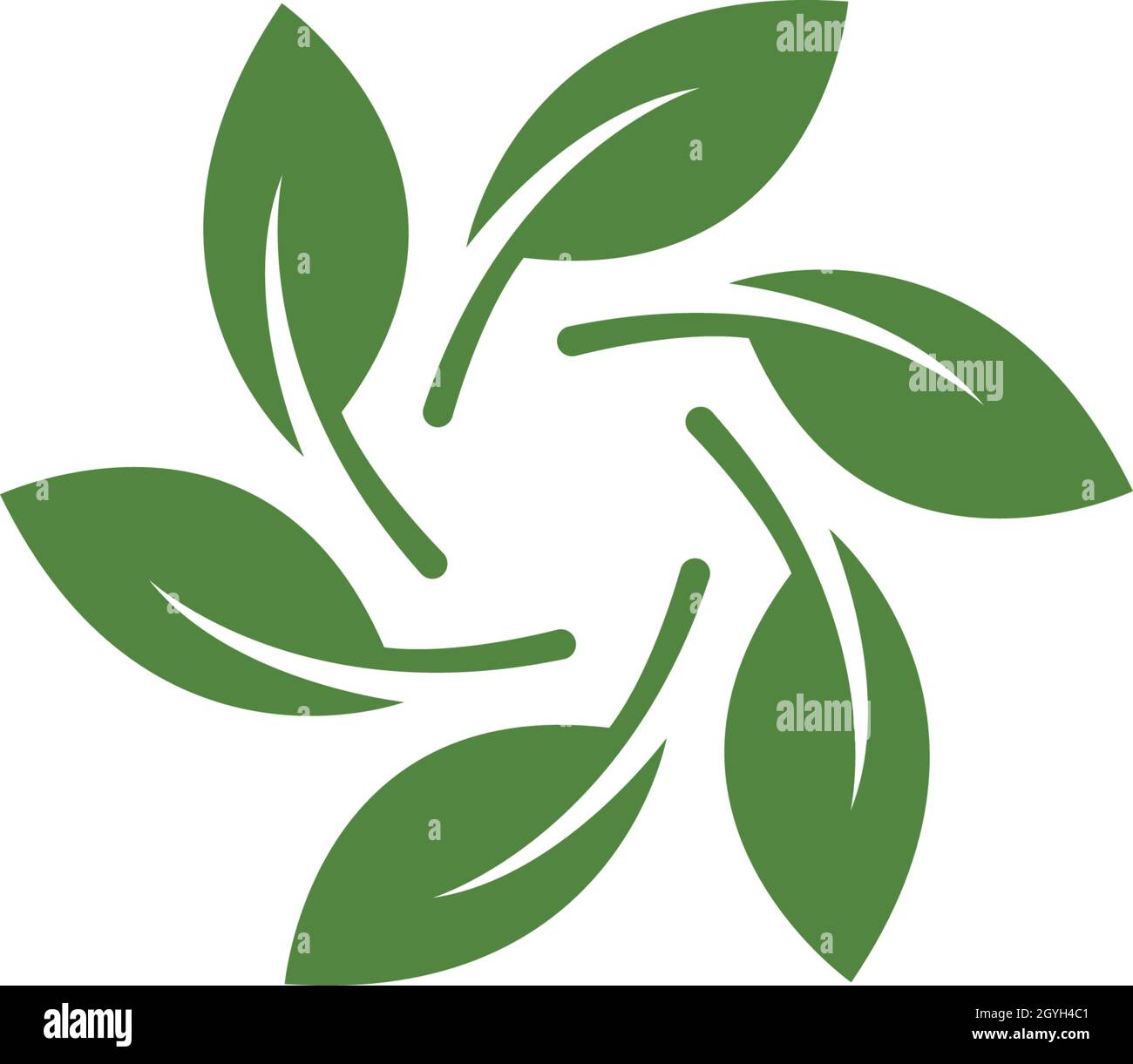 Logos of green leaf ecology nature element vector Stock Vector Image ...