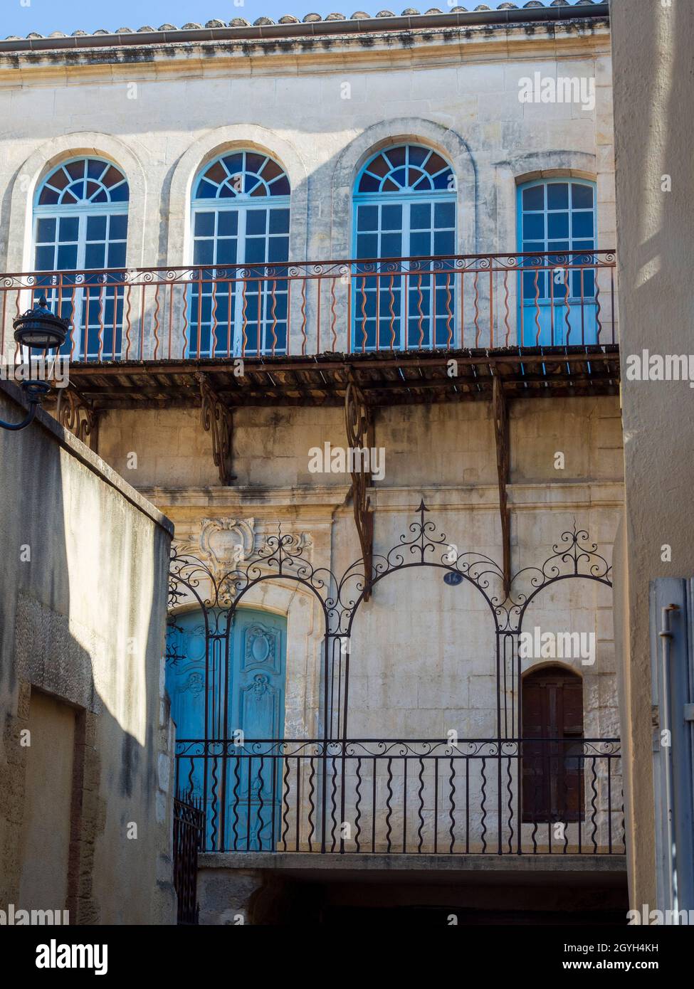 Synagoque facade of Cavaillon, France. Stock Photo