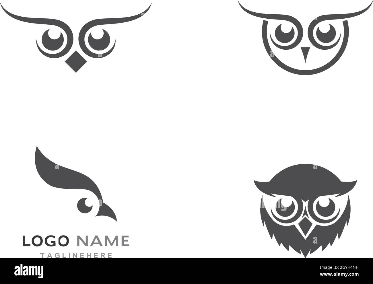 Owl logo vector icon template Stock Vector Image & Art - Alamy